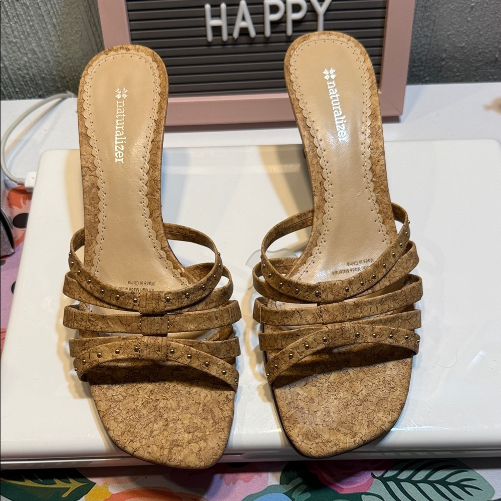 Naturalizer Brown Strappy Heels